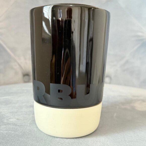 Starbucks Black Ceramic Desktop Mug Silicone Nonslip Bottom & press-in Lid 14 Oz - Picture 2 of 6